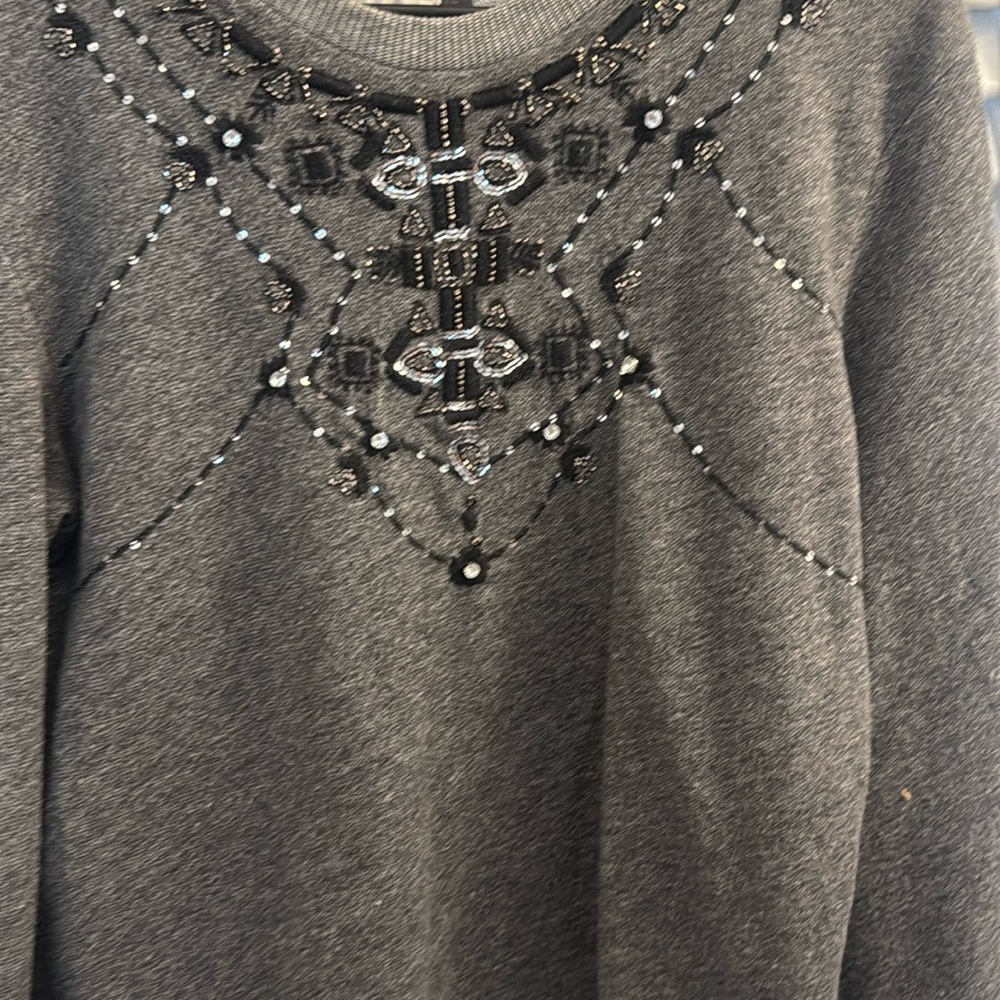 Abercrombie & Fitch Meredith Healther Embellished Sweatshirt - Size M - Picture 3 of 4